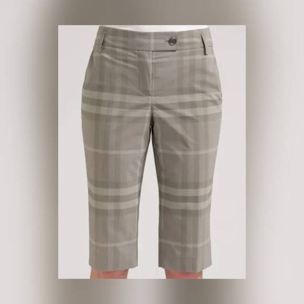 Burberry Slim City Grey Check Bermuda Shorts